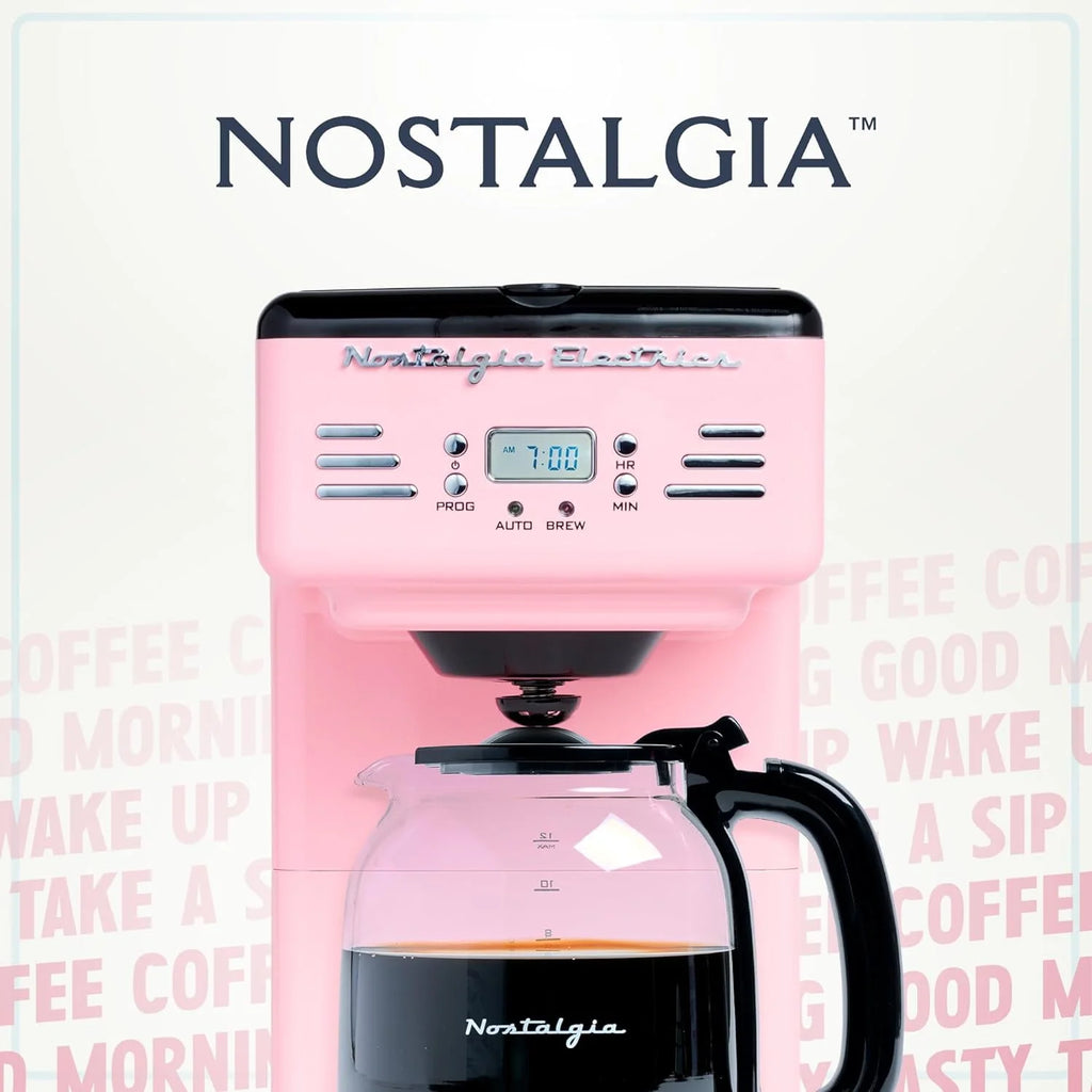 Red 12-Cup Programmable Retro Coffee Maker R29572