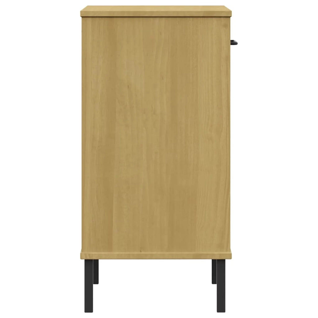 Pine Wood Console Cabinet with Drawer and Shelves Z826