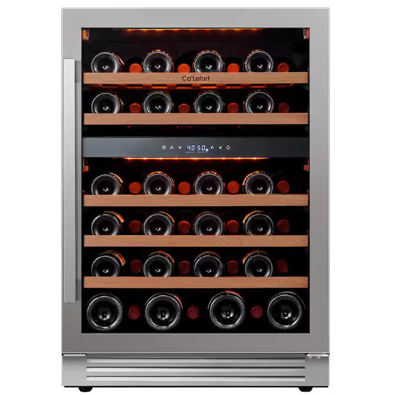 Built-In 46-Bottles Dual Zone Stainless Steel Wine Cooler E279959
