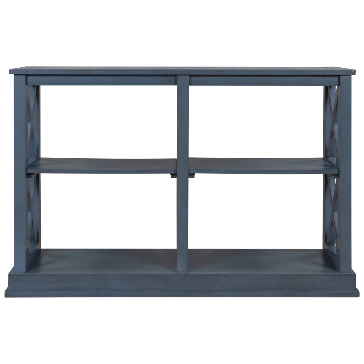 Navy Blue 3-Tier Console Table Y60919