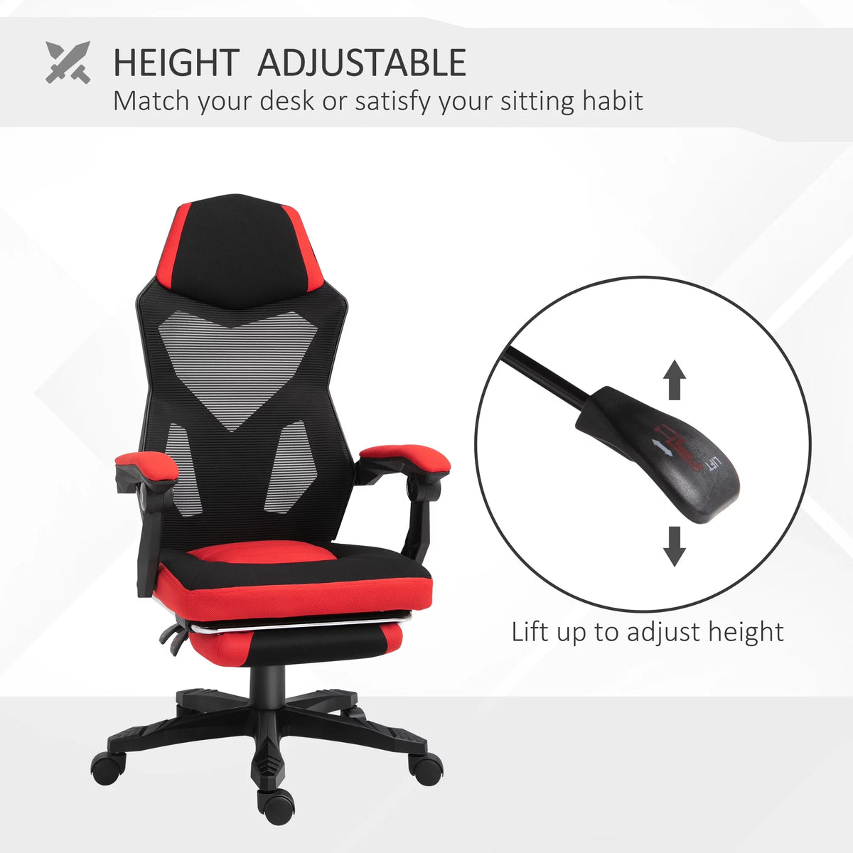 Red Adjustable Height Active Chair E913869