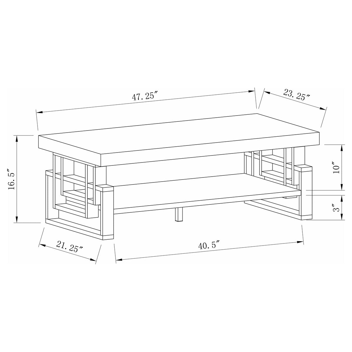 High Glossy White Coffee Table V4405