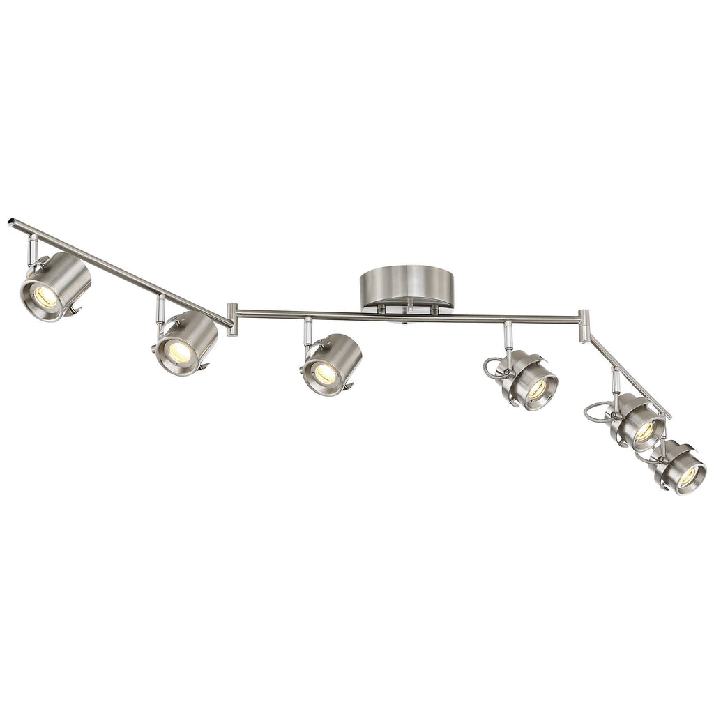 6-Light Satin Nickel LED Track Light U78235