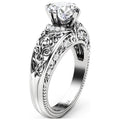 Vintage Round Moissanite Engagement Ring P5718
