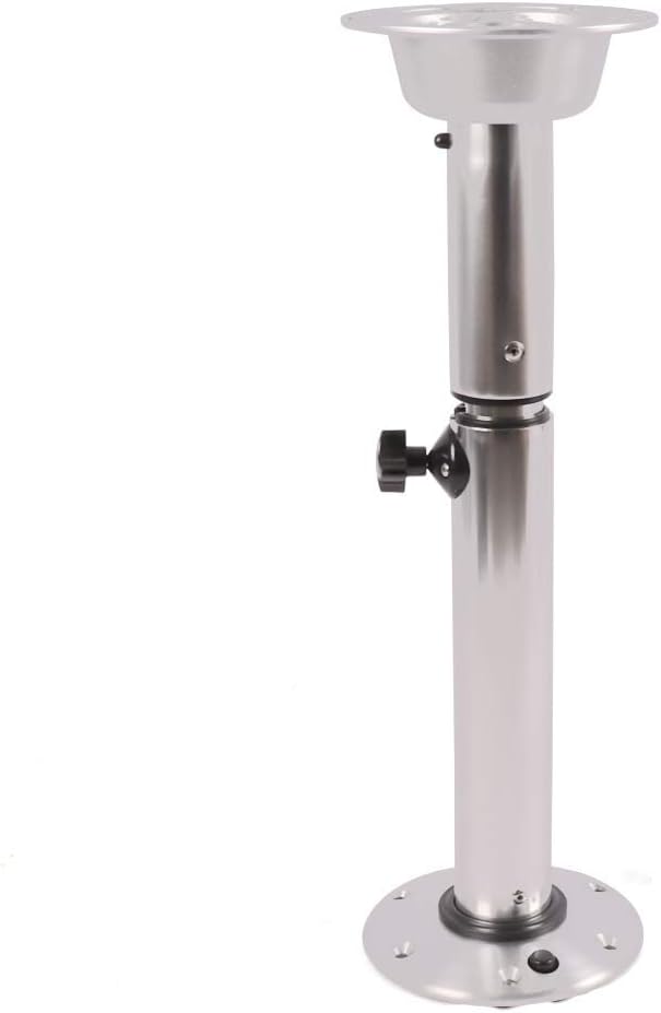 Adjustable Table Pedestal Stand 22-28 Inch Aluminum Finish Removable Q765