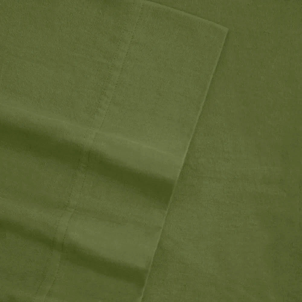 Solid Flannel Sheet Set, Queen, Deep Red Z9290