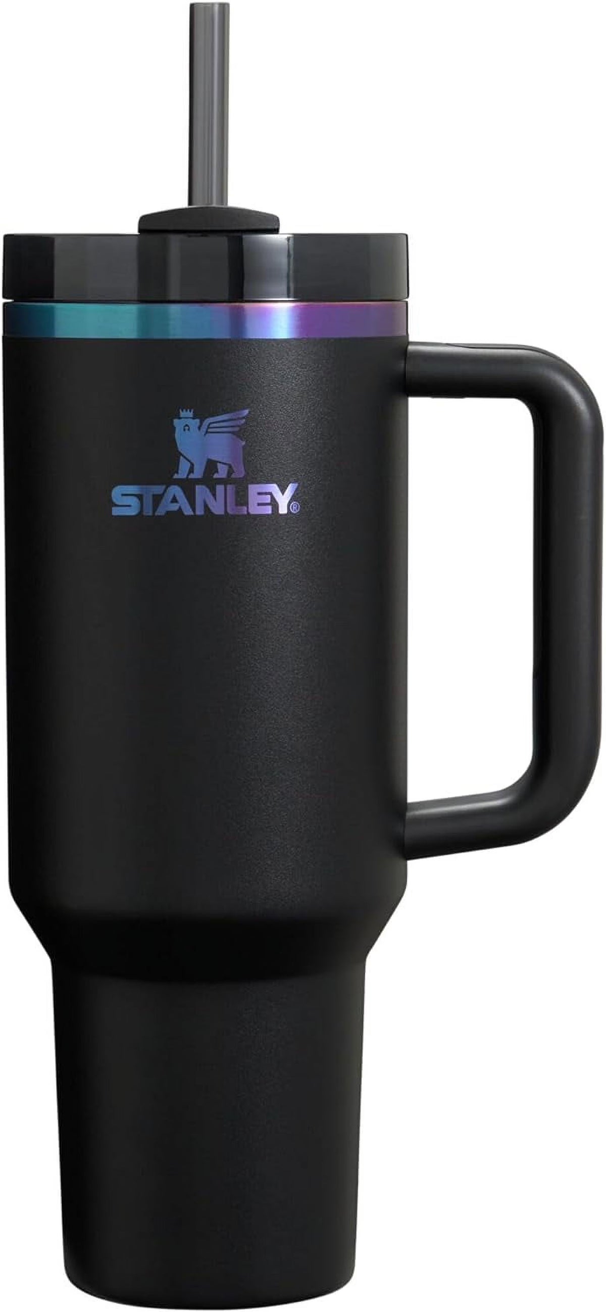 40oz Tumbler with Lid and Straw - Black E7571