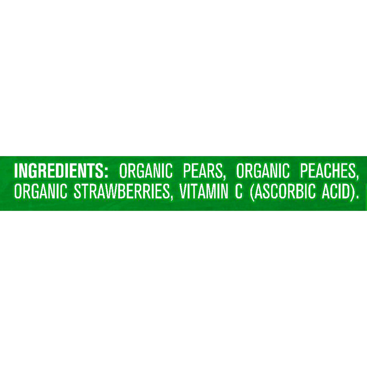 Organic Pear Peach Strawberry Baby Food 3.5 oz Pouches 12 Pack V6268