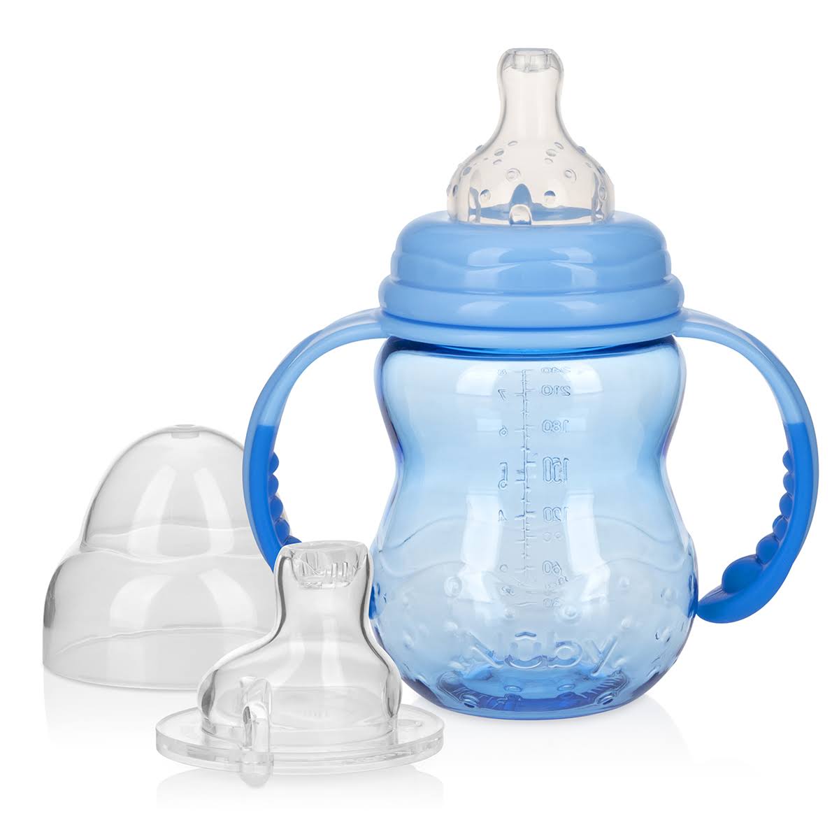 Aqua 8 oz Wide Neck Non-Drip Bottle, Case of 24 H933