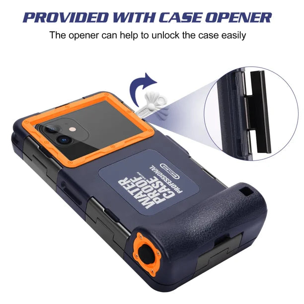 Waterproof Protective Case for Phones Up to 6.9 Inch with Lanyard G4117