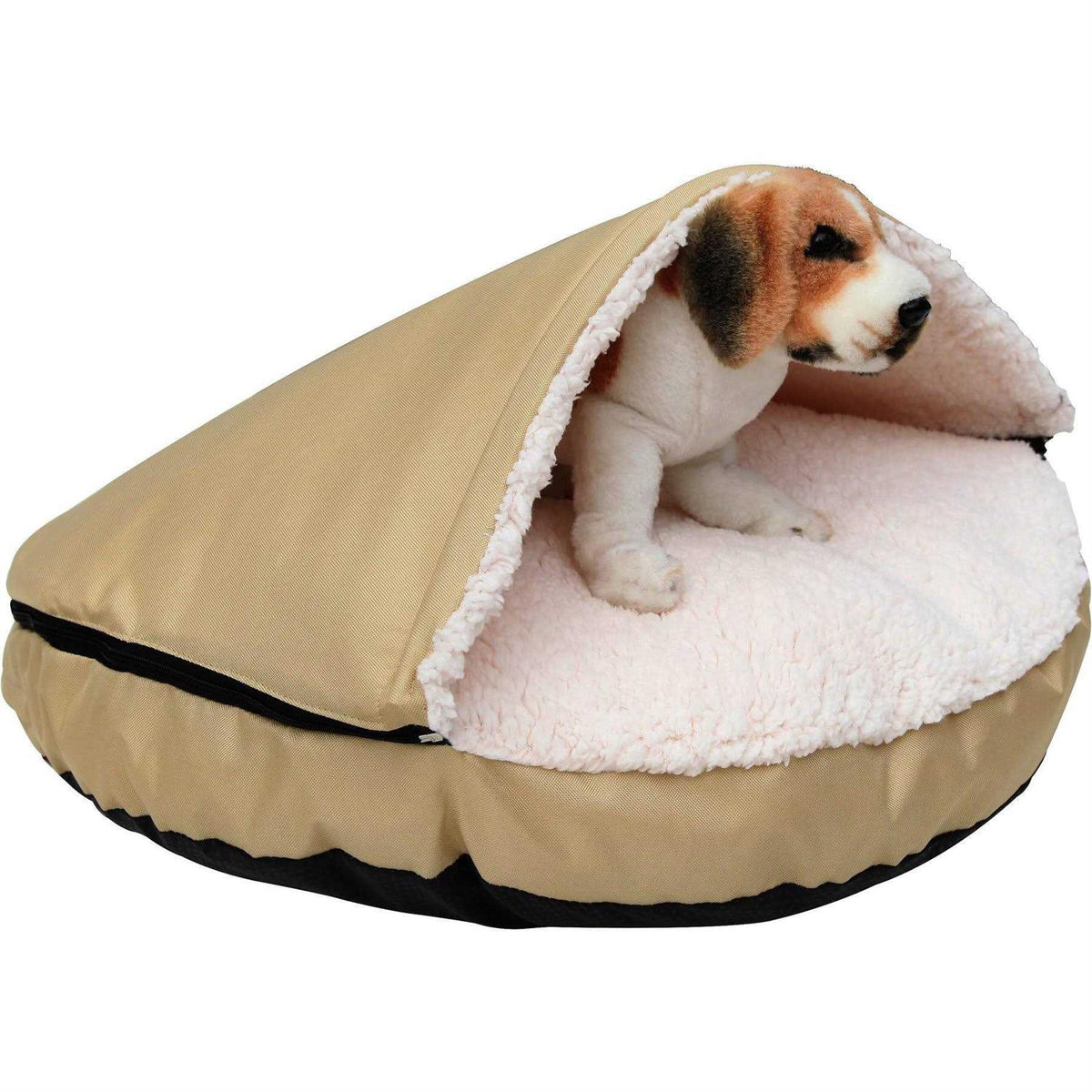 Oxford Sherpa Pet Cave and Round Pet Bed N79702