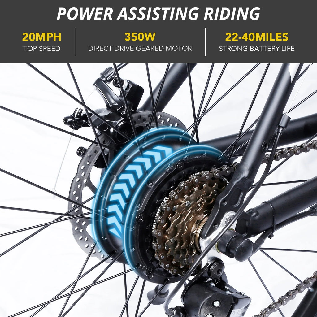 26 inch 350W 20 mph 18 Speed Electric Bike K371