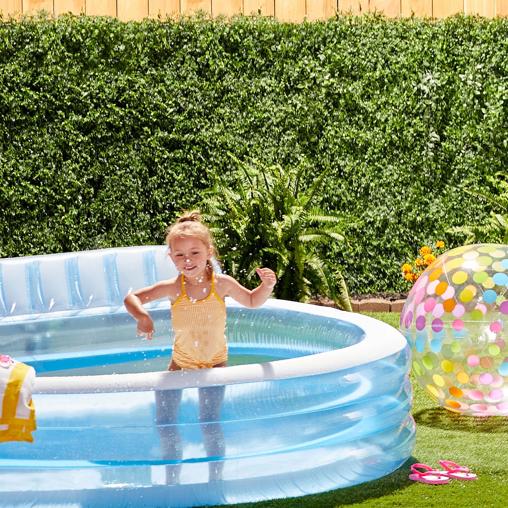 Round Inflatable Above Ground Pool with Seat and Backrest K76942