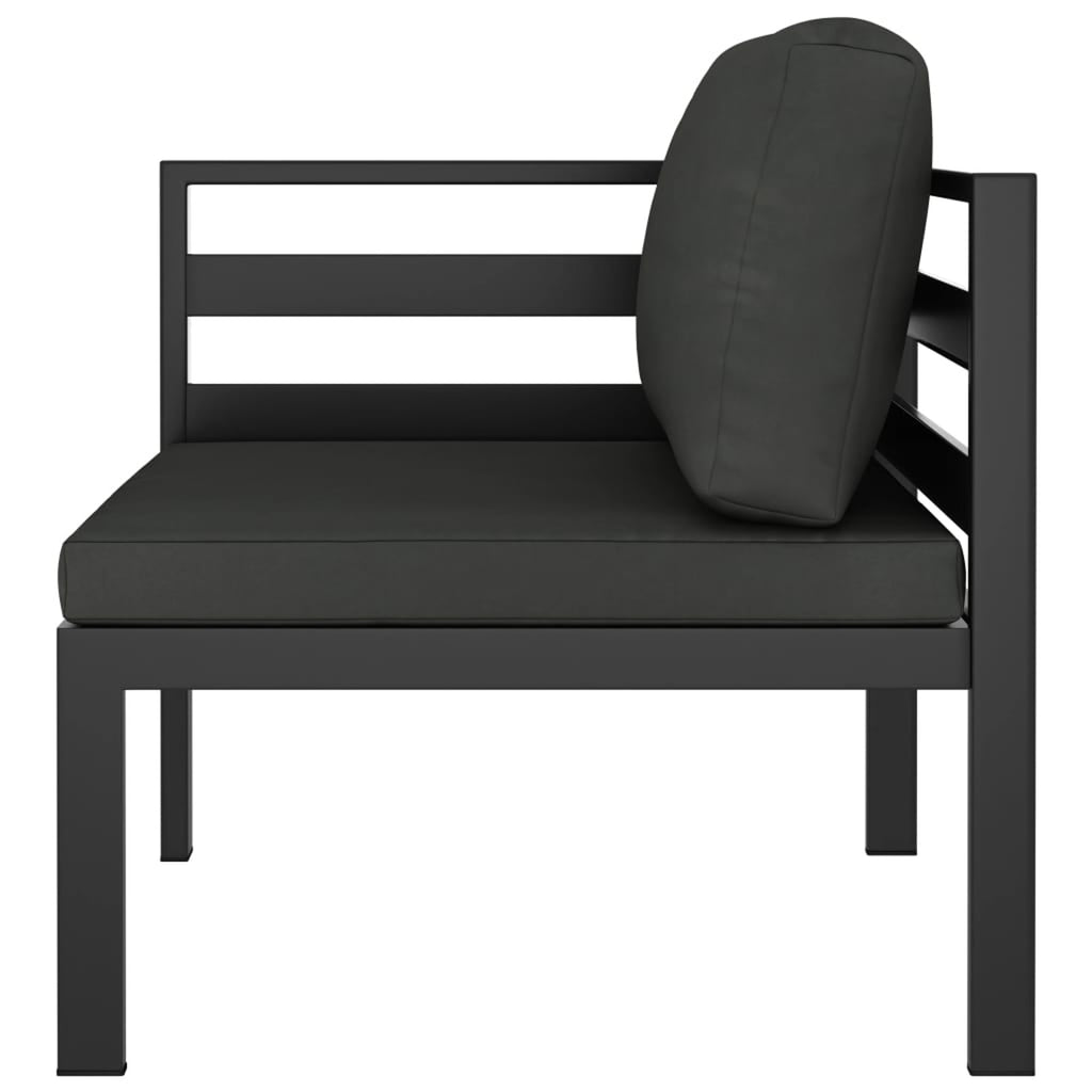 Anthracite Sectional Corner Sofa with Cushions S765