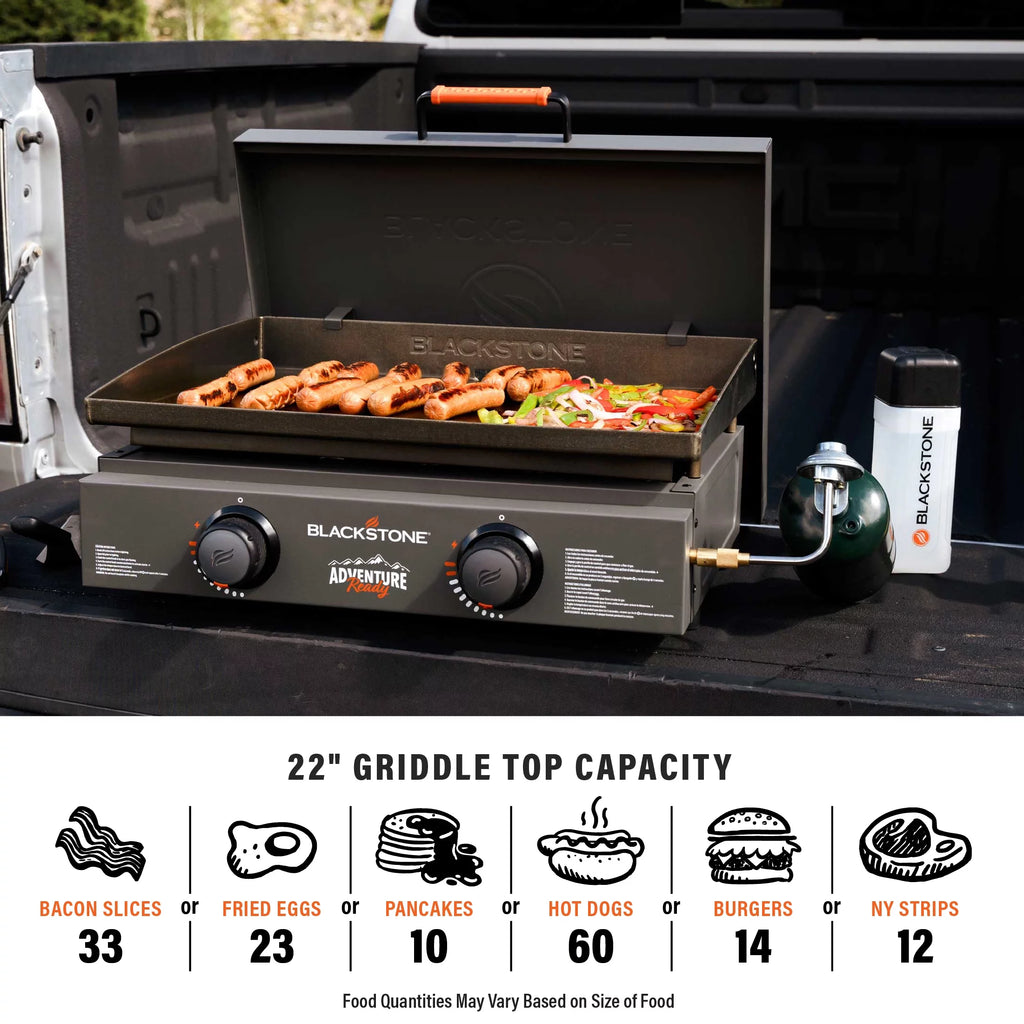 2-Burner 22 Propane Griddle with Hard Cover E6404