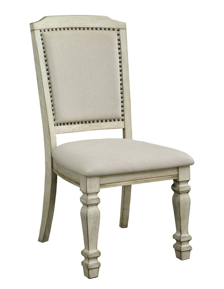 Antique White Side Chair Set of 2 H8066
