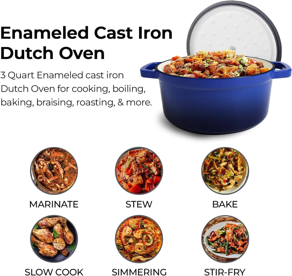 Enameled Cast Iron Cookware Set E637