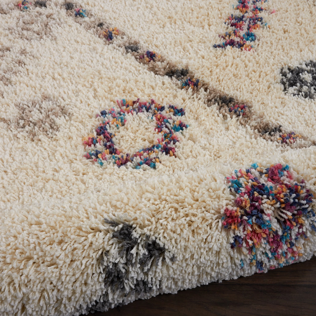 Ivory Shag Area Rug C31852