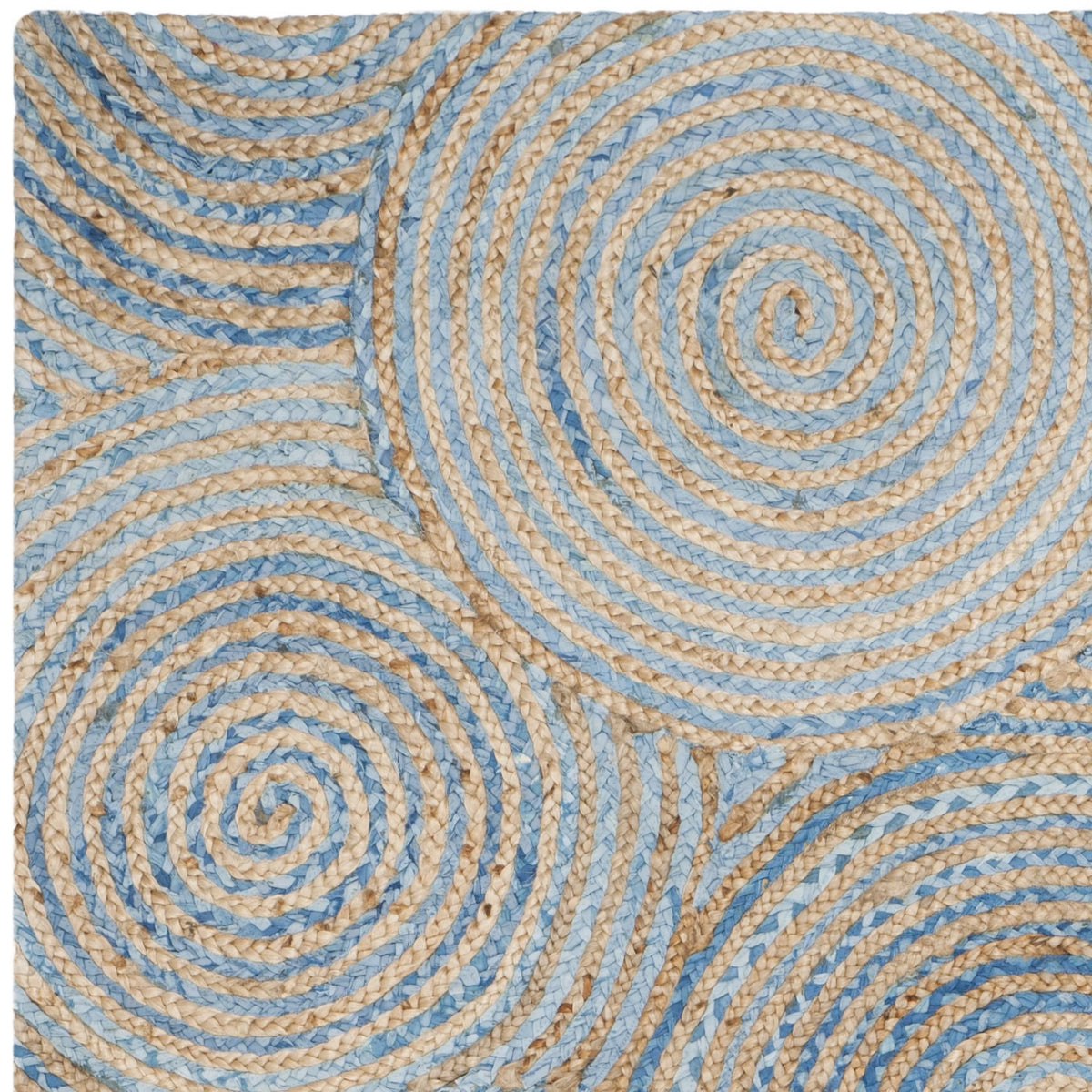Natural Blue Jute Area Rug 4' x 6' H740