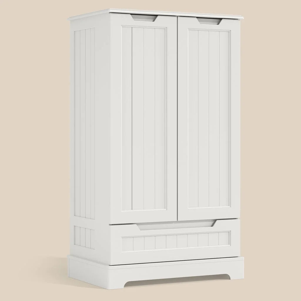 White Kitchen Storage Cabinet with 2 Doors and 1 Drawer Z34086