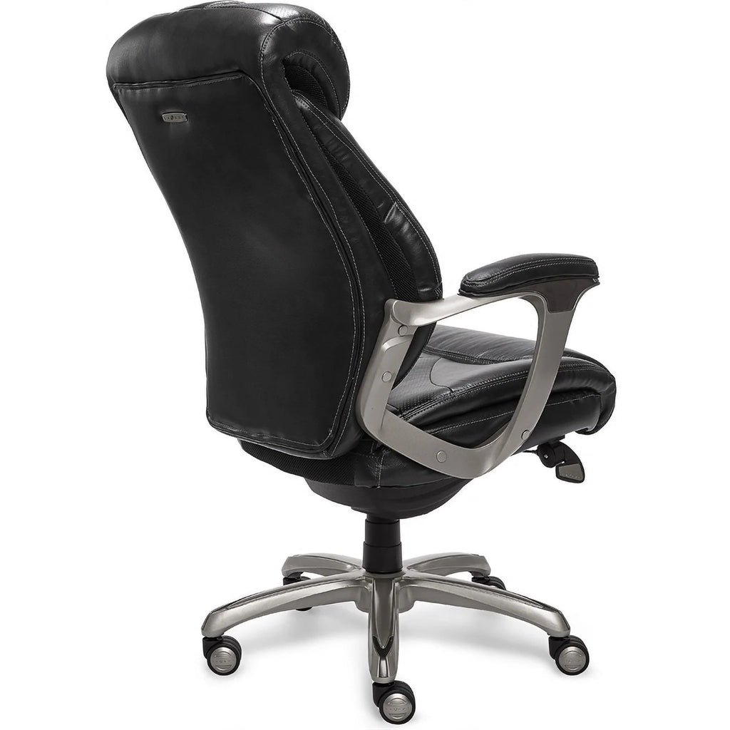 Black Faux Leather Metal Executive Office Chair U168