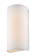 White Fabric 2 Light Wall Sconce C8753
