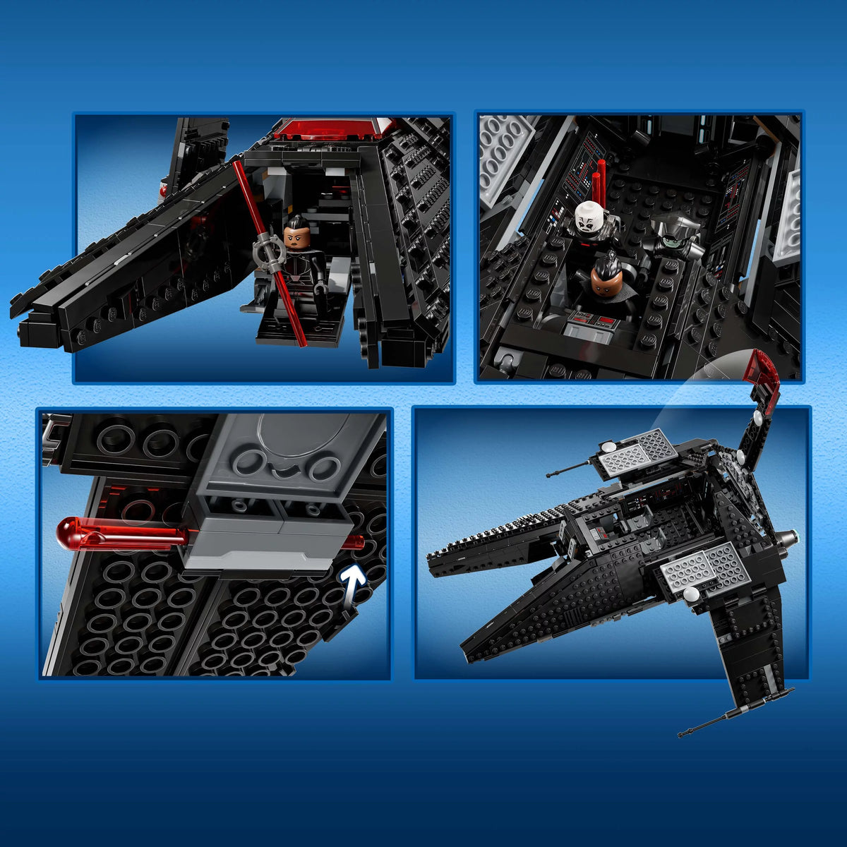 Buildable Toy Starship with Minifigure and Lightsabers Y375394