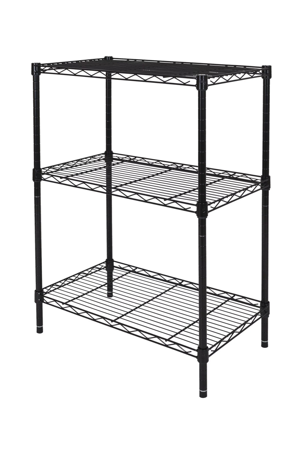 Steel 3-Tier Storage Shelf Unit Black H634107