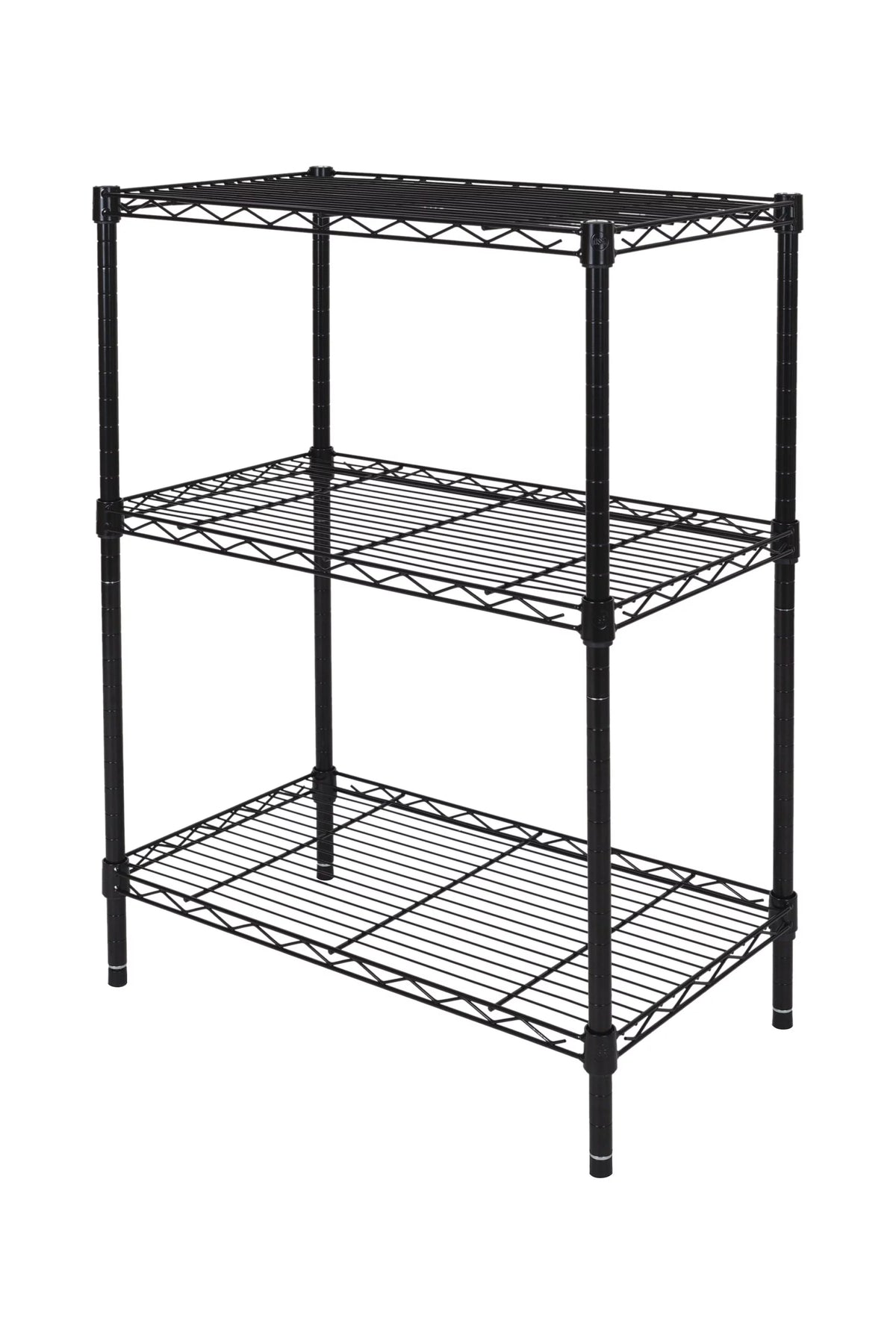 Steel 3-Tier Storage Shelf Unit Black H634107