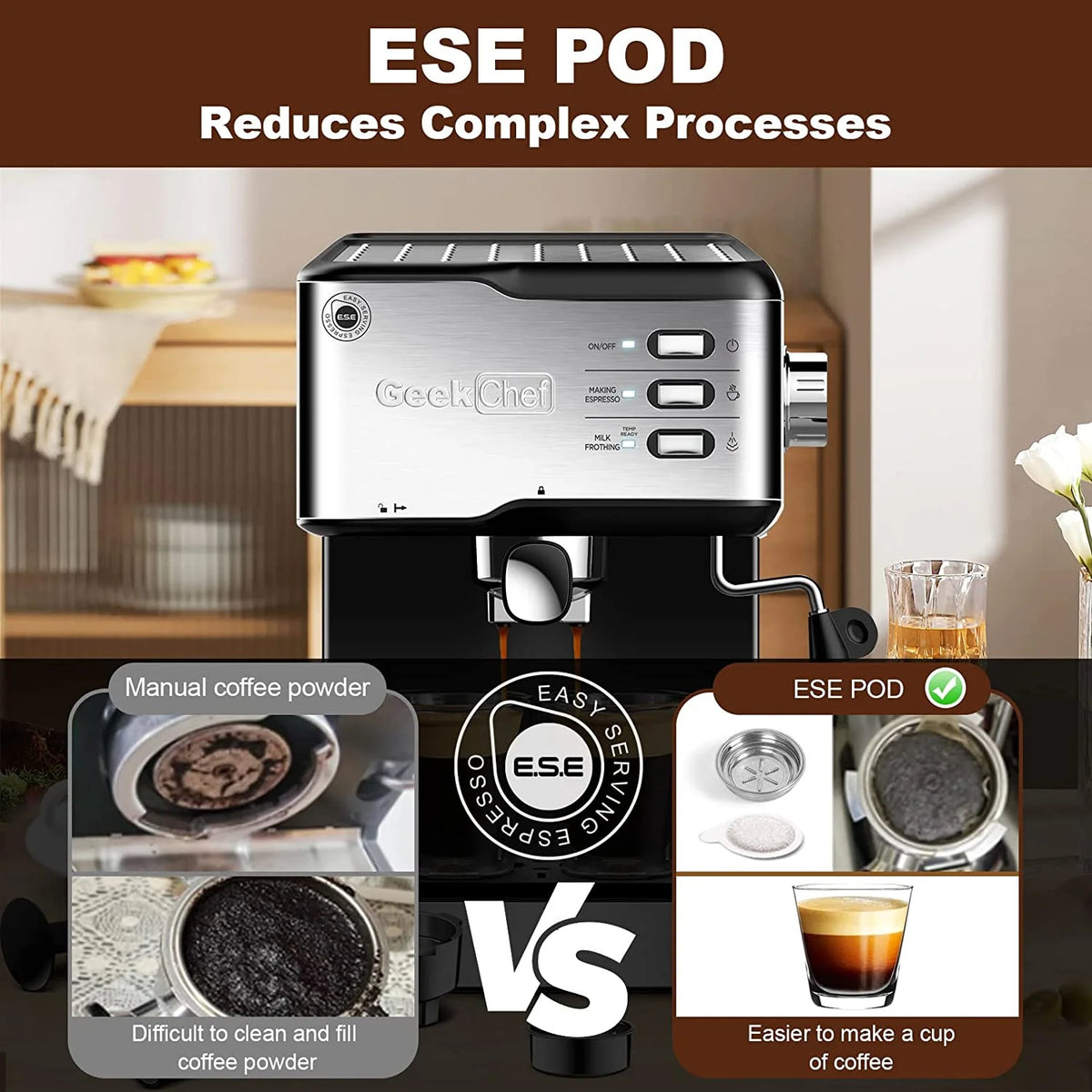 20 Bar Espresso Machine with Milk Frother R809