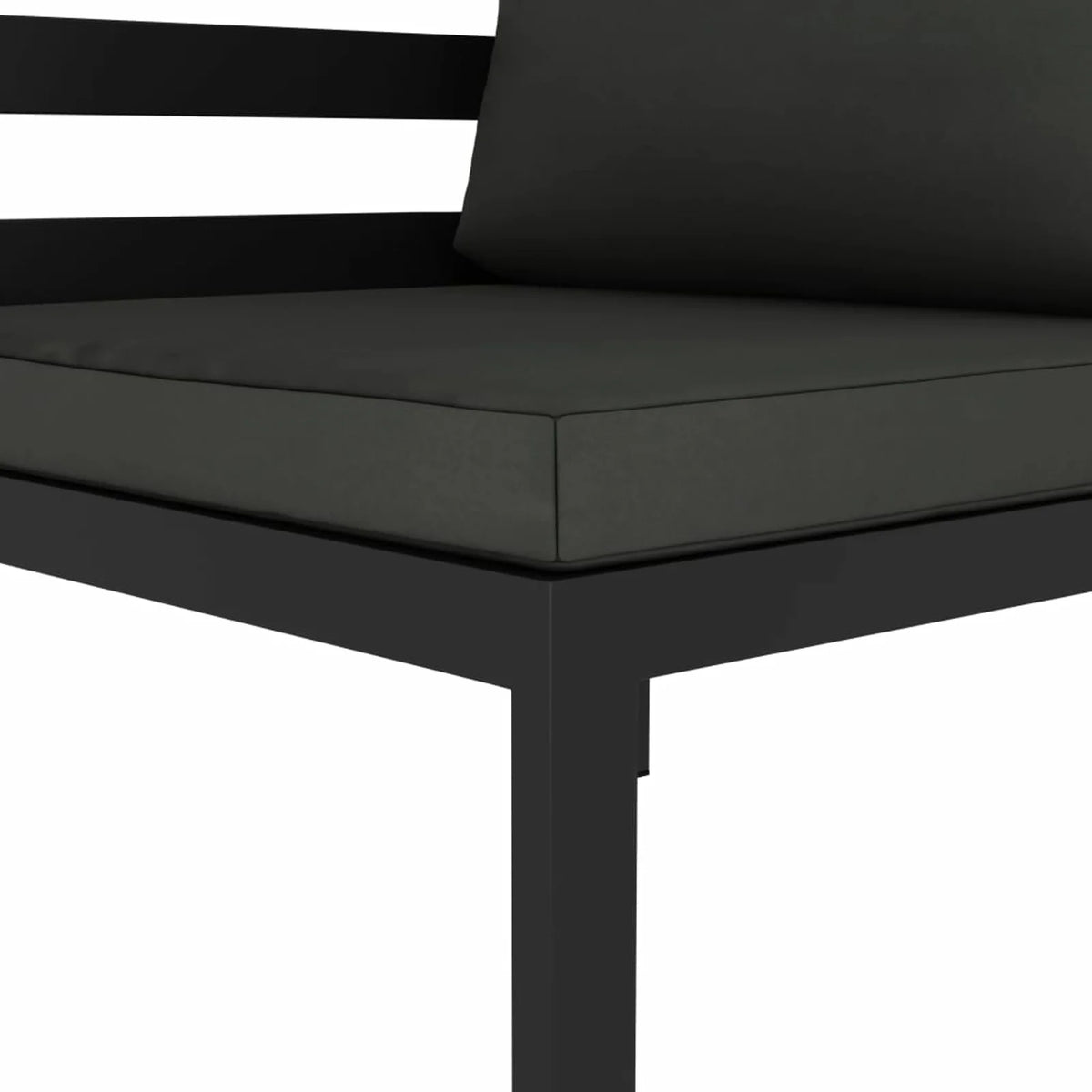 Anthracite Sectional Corner Sofa with Cushions S765