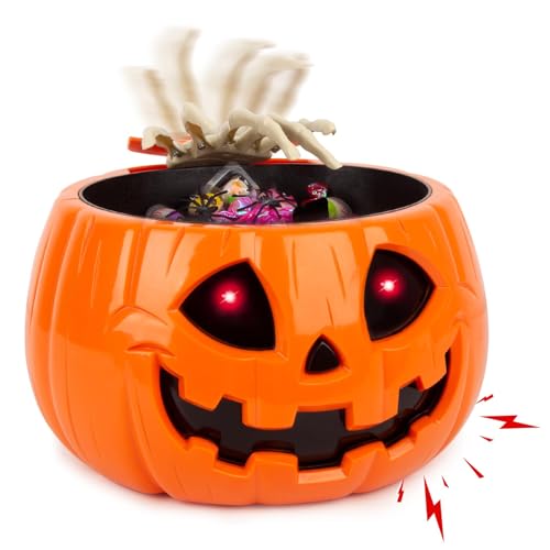 Motion Activated Pumpkin Candy Bowl with Creepy Sound K596
