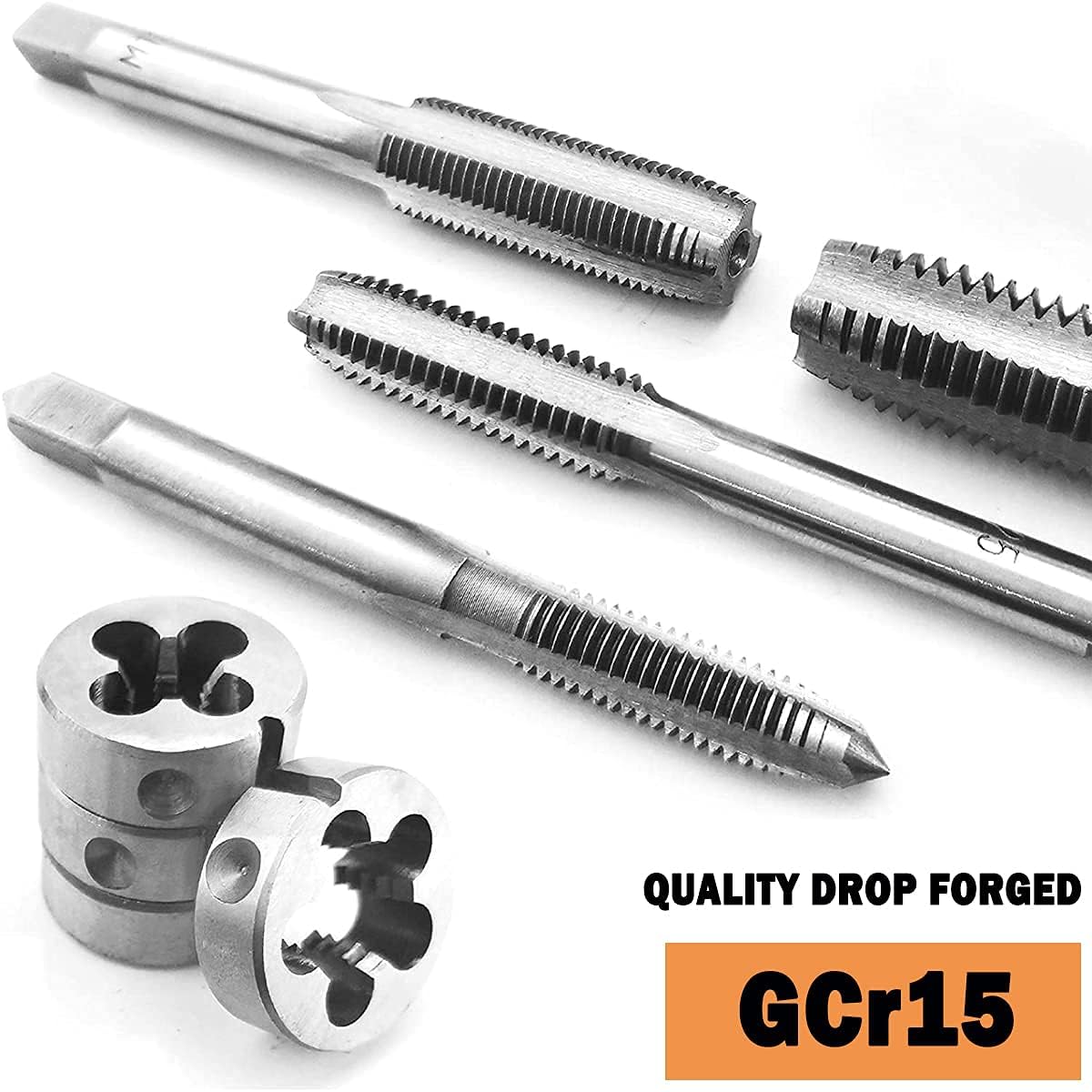 110PCS Hardened Alloy Steel Metric Tap and Die Rethreading Tool Set with Storage Case F5485