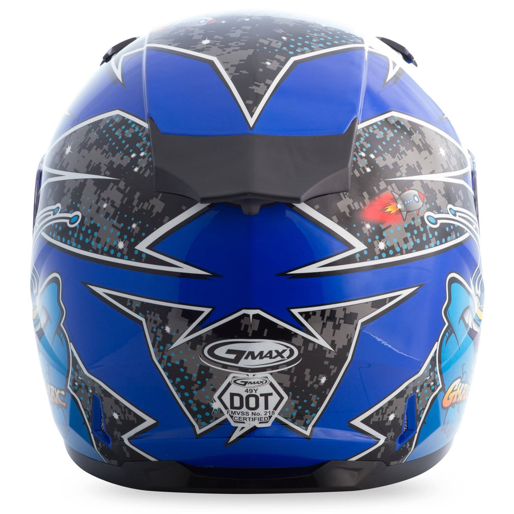 Full Face Alien Helmet Black/Blue R344579