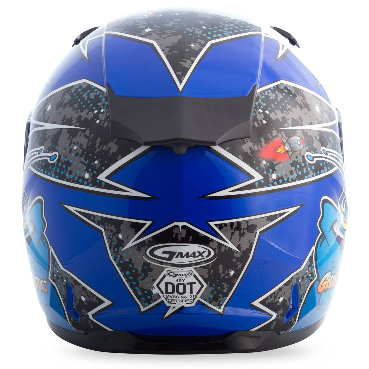 Full Face Alien Helmet Black/Blue R344579