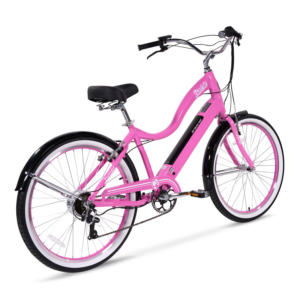 26" 36V Electric Cruiser E-Bike with Pedal-Assist, 250W Motor, Pink U6764