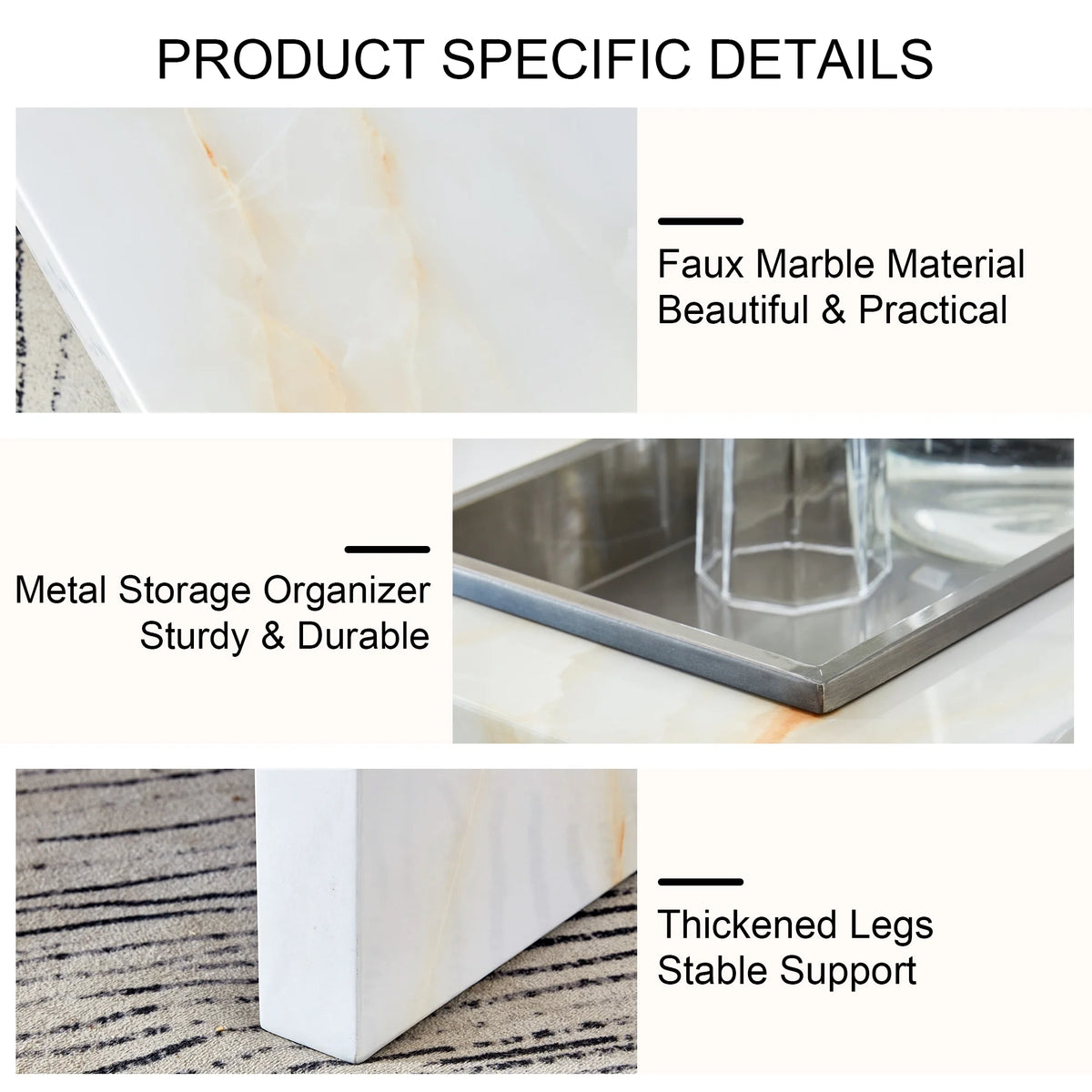 Imitation Marble Coffee Table Q2192