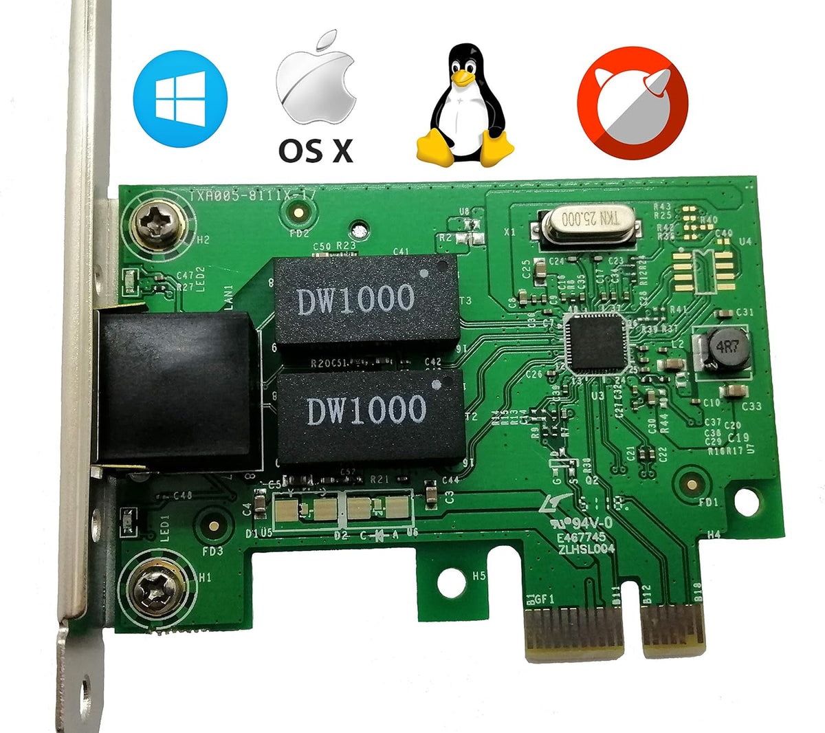 Gigabit PCI Express Ethernet Network Interface Card with Low Profile Bracket, Pack of 2 B121782