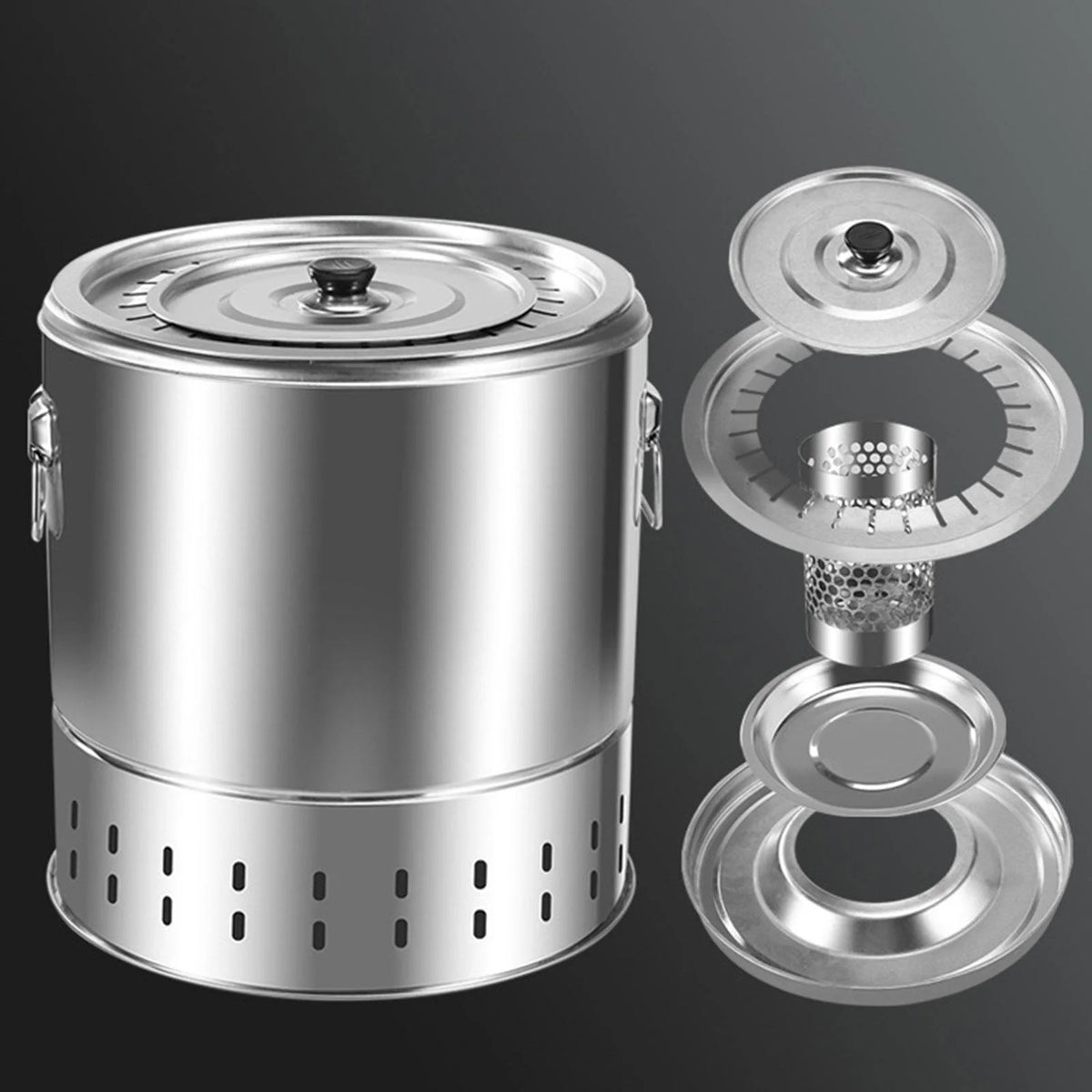 Compact Steel Smokeless Grill Q604