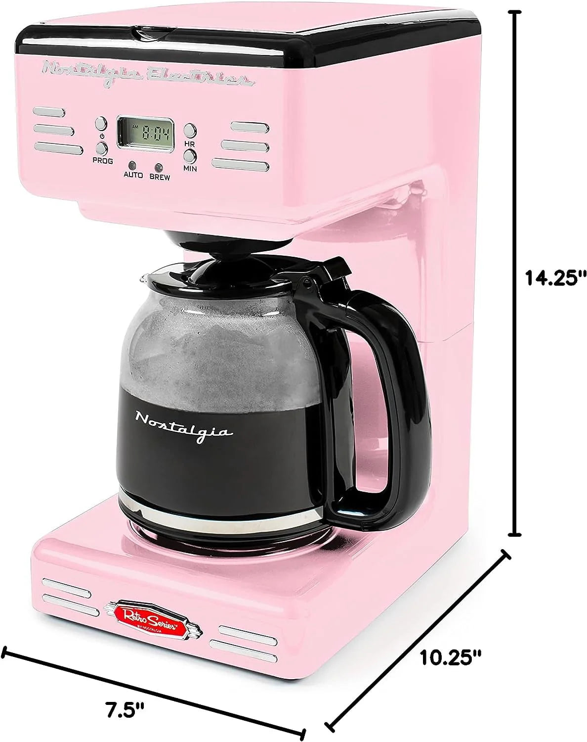 Red 12-Cup Programmable Retro Coffee Maker R29572