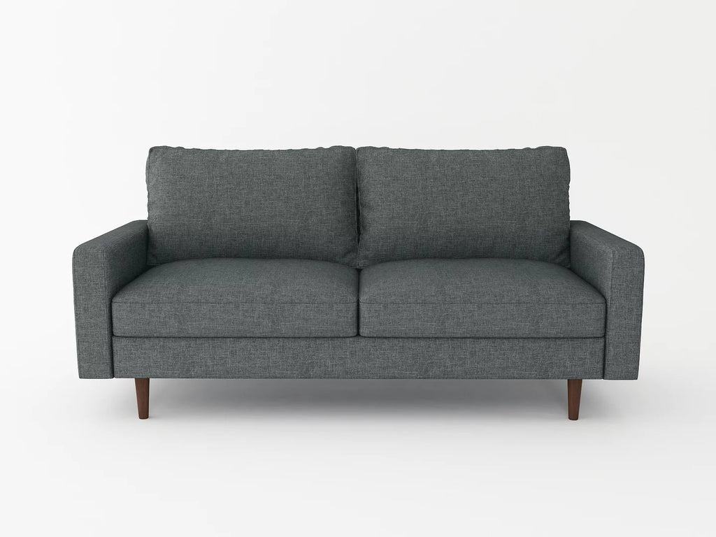 Linen Modern Sectional Sofa Sleeper Dark Gray L355