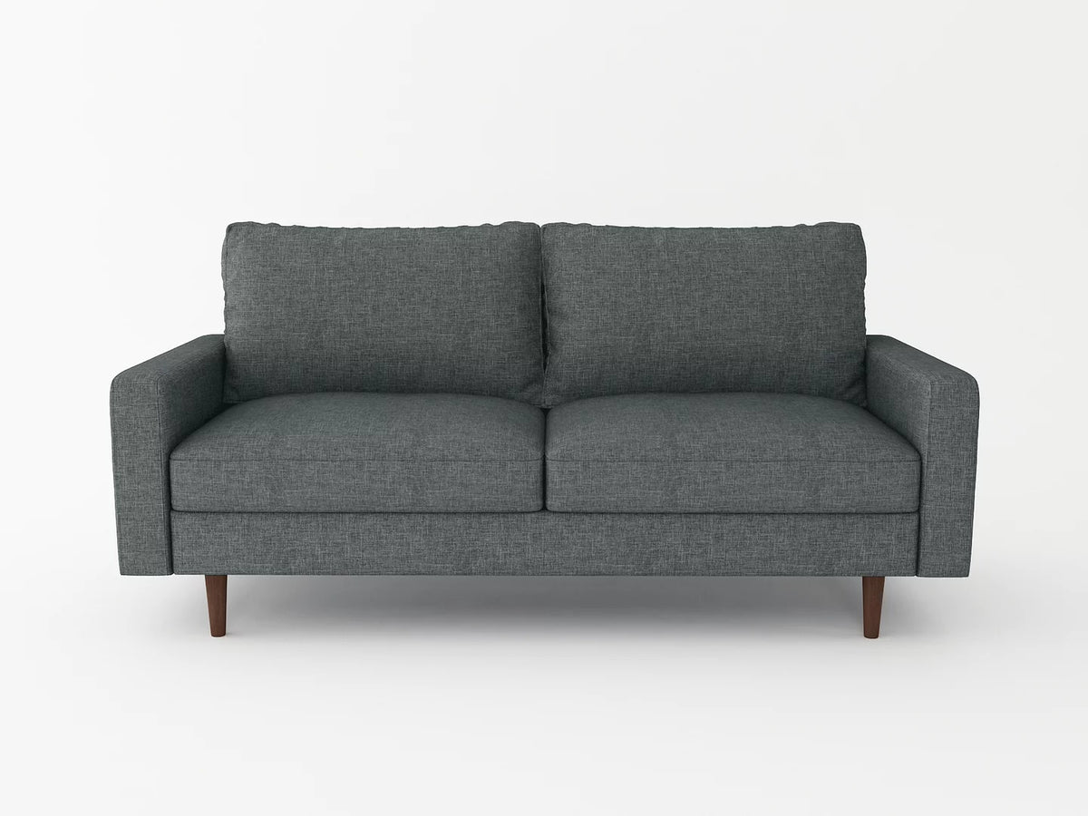 Linen Modern Sectional Sofa Sleeper Dark Gray L355