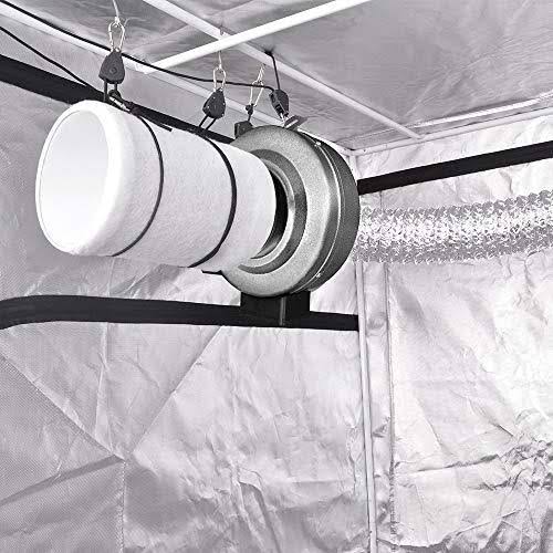 6 inch 442 CFM Inline Fan Carbon Filter 16 Feet Ducting Combo with Variable Speed Controller and Rope Hanger N7227