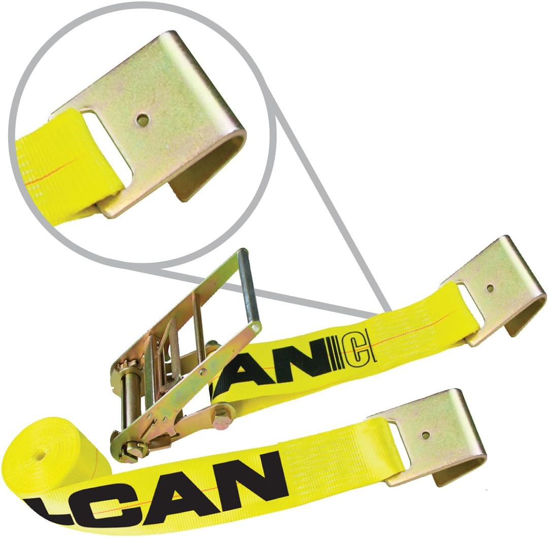 4 Inch x 30 Foot 2 Pack Ratchet Strap with Flat Hooks M277