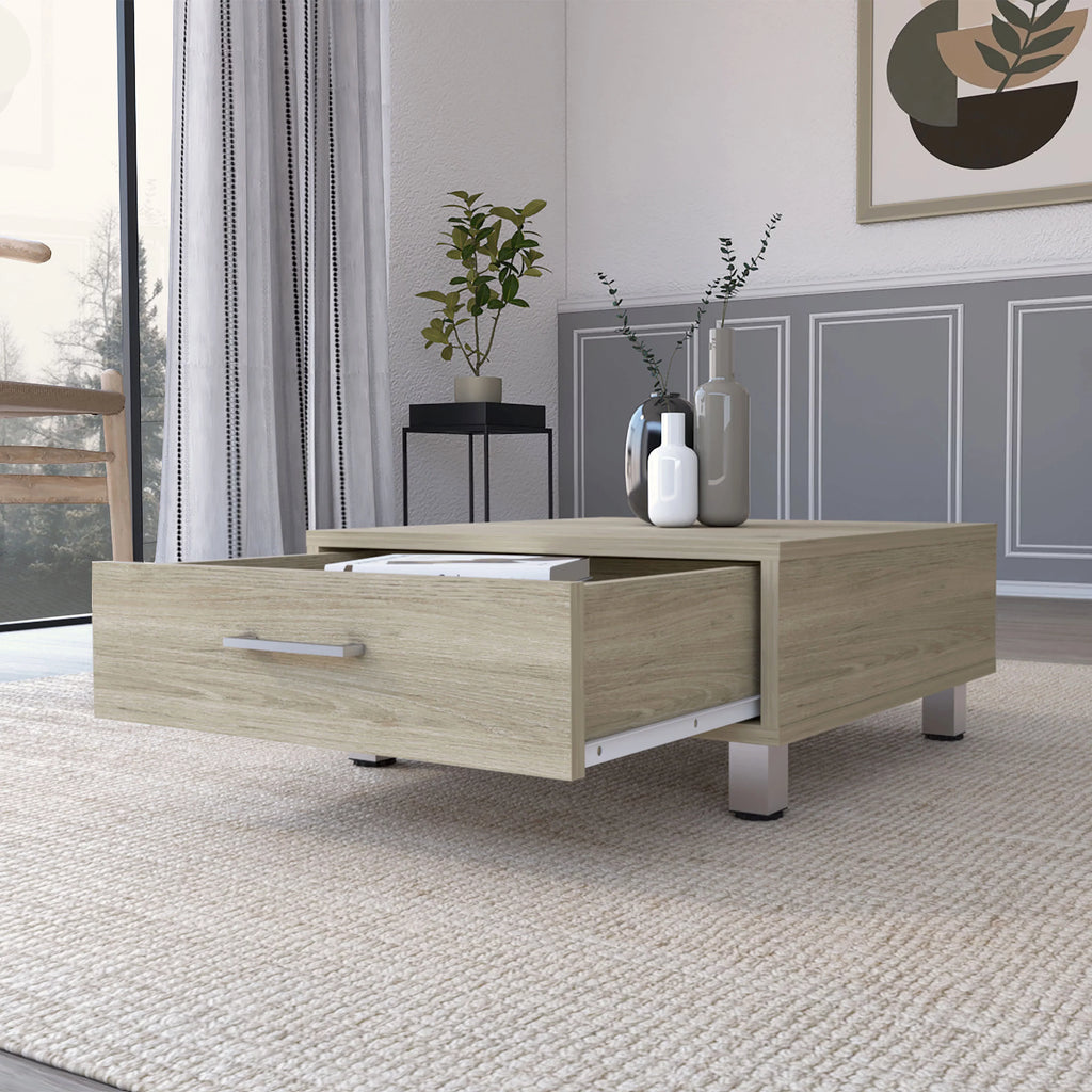 Light Pine 1-Drawer Coffee Table G28457