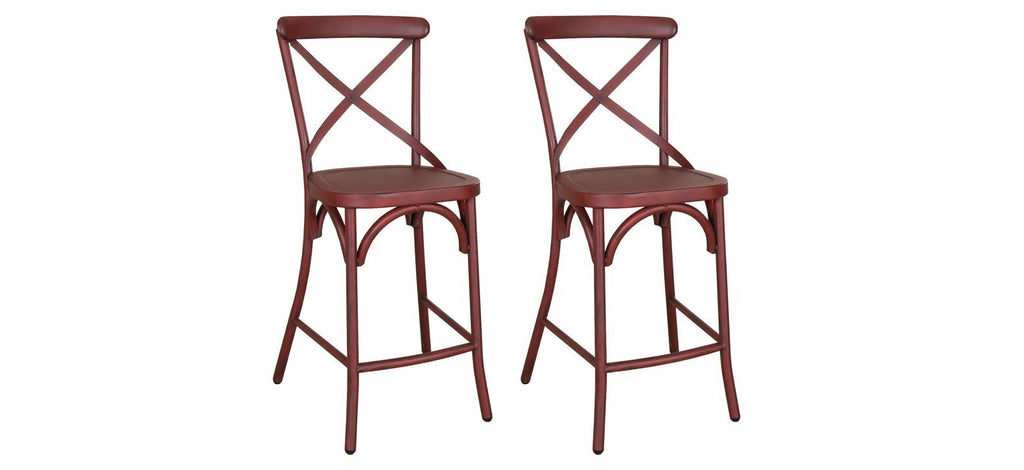 Red Back Counter Stool Set of 2 Z885262