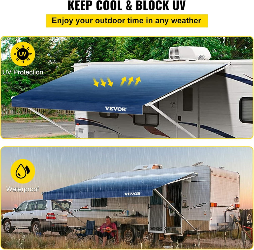 Slate Blue 15oz Vinyl RV Awning Replacement Fabric R4720