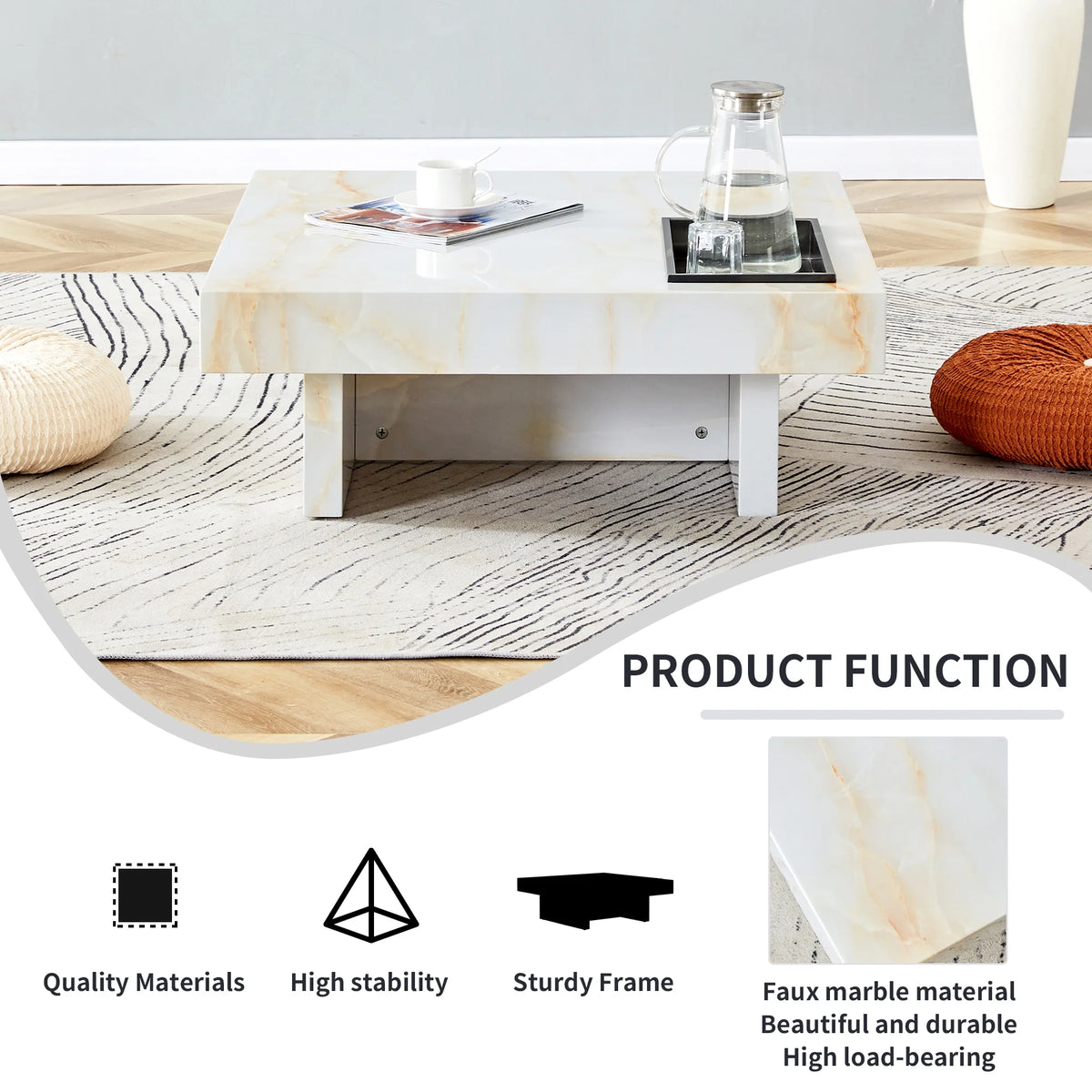 Imitation Marble Coffee Table Q2192