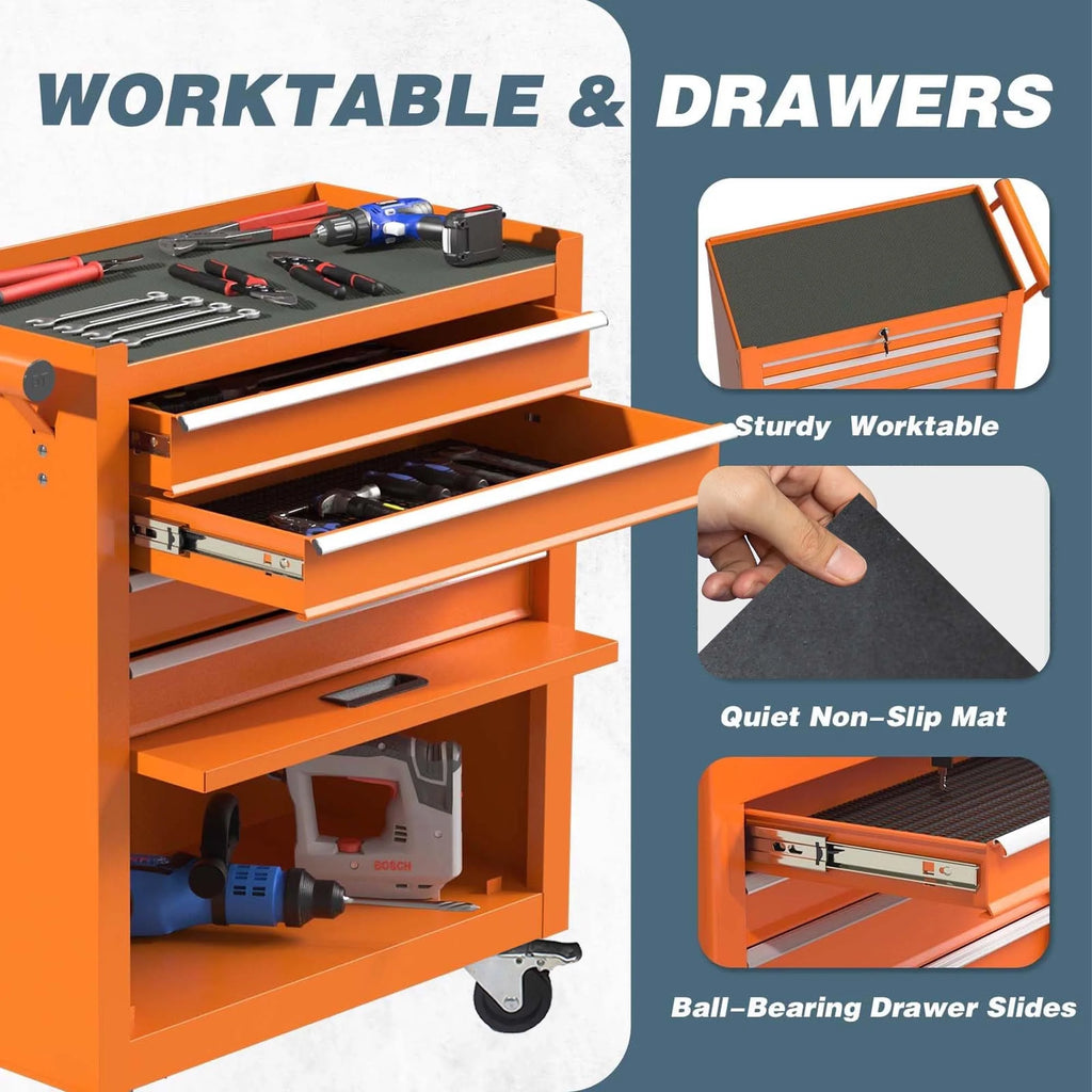 24-in Steel 4-Drawer Rolling Tool Chest B1993
