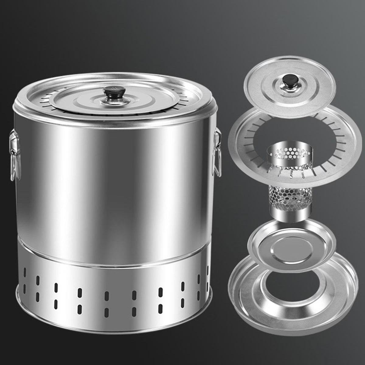 Compact Steel Smokeless Grill Q604